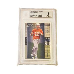 Tom Brady 2000 Upper Deck Victory Rookie Card #326 - Beckett Graded 9 Mint